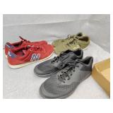 Three pairs of shoes New balance and champion