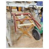 Two folding luggage holders