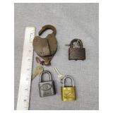 Climax antique padlock, and more top left has no