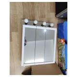 Medicine cabinet and wall lights
