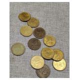 12 - $1 coins