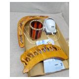 Boomerang, candle holder wood decor