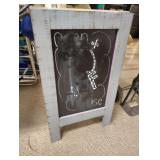 Folding sidewalk chalkboard