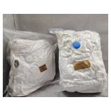 Mattress topper and protector one double, one