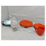 Glass and plates
