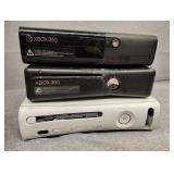 3 Xbox two are 360s no cords all untested