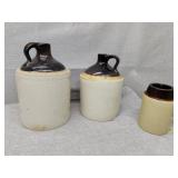 Three stoneware jugs
