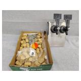 Wine corks and beverage dispenser handles