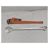 1 5/8 and 24-in no-name pipe wrench