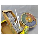 Vintage tinsel tree and working spinner bottom