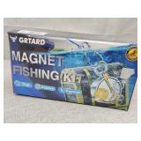 Magnet fishing kit includes magnet rope and hook