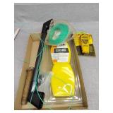 Trimmer line, extension ladder covers and laser