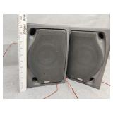 Two small RCA speakers