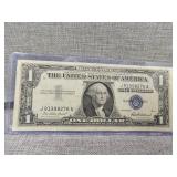 1957 $1 silver certificate blue seal