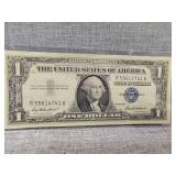 1957 $1 silver certificate Blue seal
