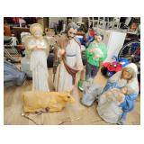 Six piece ntivity scene blow molds