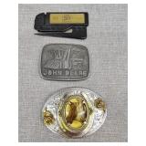 Horse &  John Deere belt buckles, ertl letter