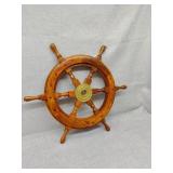 Wooden ship wheel decor