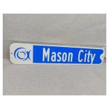 Mason City metal sign 6x30 single-sided