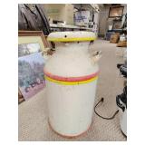Painted milk can