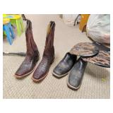 Two pairs size 13 cowboy boots