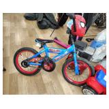 Kids Spider-Man bike no kickstand