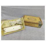 Electric scissors and cigar box