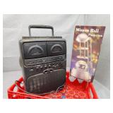 Karaoke machine and mirror ball projector