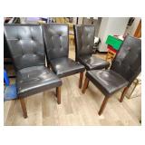 Four dining room chairs some are rough
