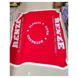 Renze seed company throw 66x58, Carroll newspapers