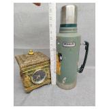 Decor clock  and Stanley thermos