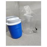 Plastic beverage dispenser and water cooler