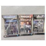 3 robo cop figures