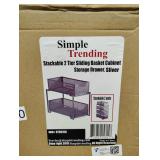 sliding basket cabinet small