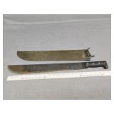 Machete has been sharpened carrier marked 1966