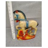 Horse decor unknown of chalkware or plaster