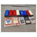 Playing cards and chips