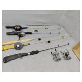Fishing poles and two extra reels