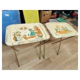 Two vintage Yogi Bear TV trays