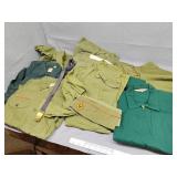 Boy scout shirts pants hats shorts