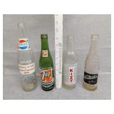 4 vintage  pop bottles