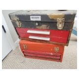 Two empty tool boxes