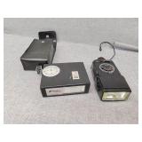 Two vintage camera flashes
