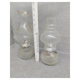 Two lamp light farm kerosene lamps no ship