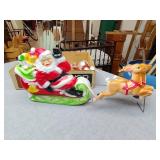 Empire blow mold Santa and other items