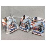 Three Captain America figures