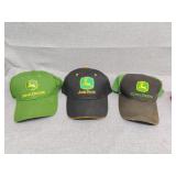 3 John Deere hats