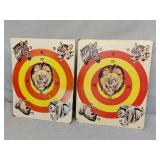 2 single-sided vintage game boards