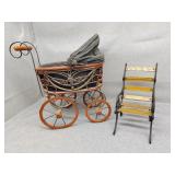 Doll stroller and chair