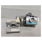 Two Polaroid cameras